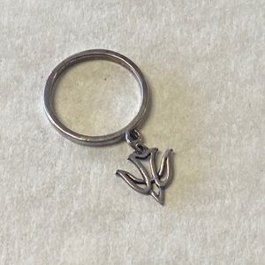James Avery sterling silver dove charm ring